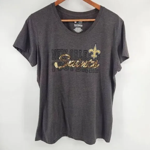 New Orleans Saints Sequin Football NFL Team Apparel Women's XL 1St & Fashion Col - Picture 12 of 12